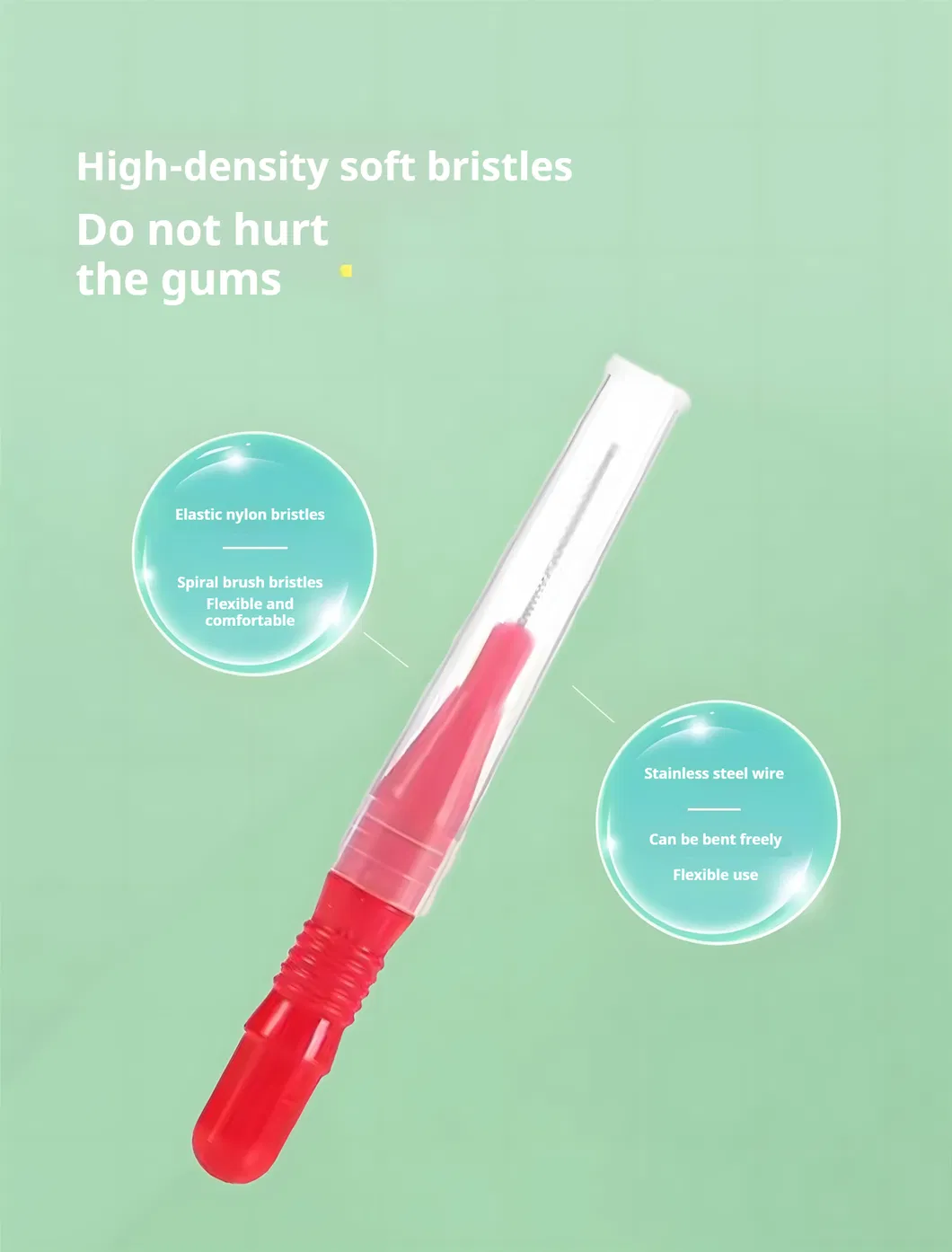 Индивидуальная мягкая щетка для ухода за зубами для чистки зубов Межзубные швы Ложная межзубная щетка для продажи