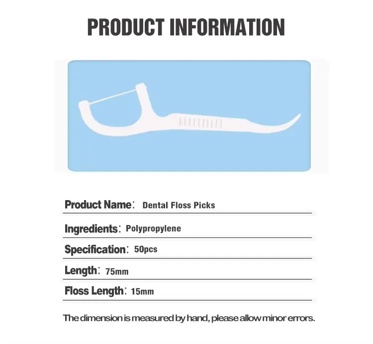 Хорошее качество Зубная нить / зубочистки двойного действия в индивидуальной упаковке Силиконовая зубная нить 