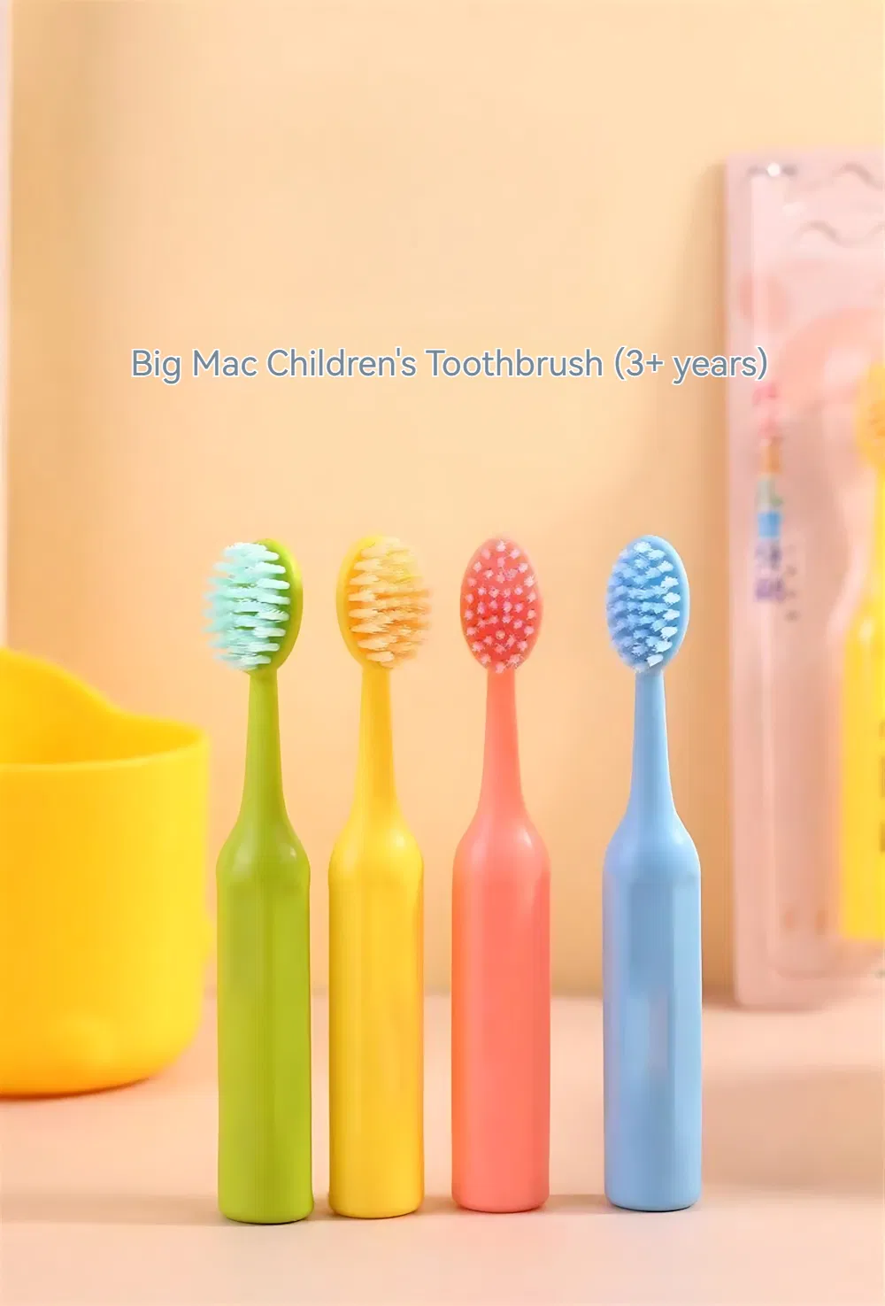 Зубная щетка Cute Baby, мягкая нить для волос с 8 насадками для детей от 3 до 12 лет Щетина и ручка из пластика для домашнего использования 