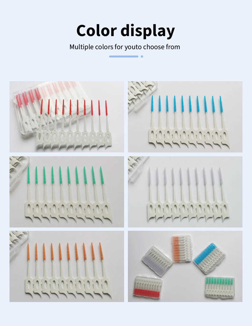 Одноразовые мягкие резиновые зубочистки Межзубные щетки для домашнего использования Зубочистки Очиститель зубов для взрослых в блистерной упаковке 