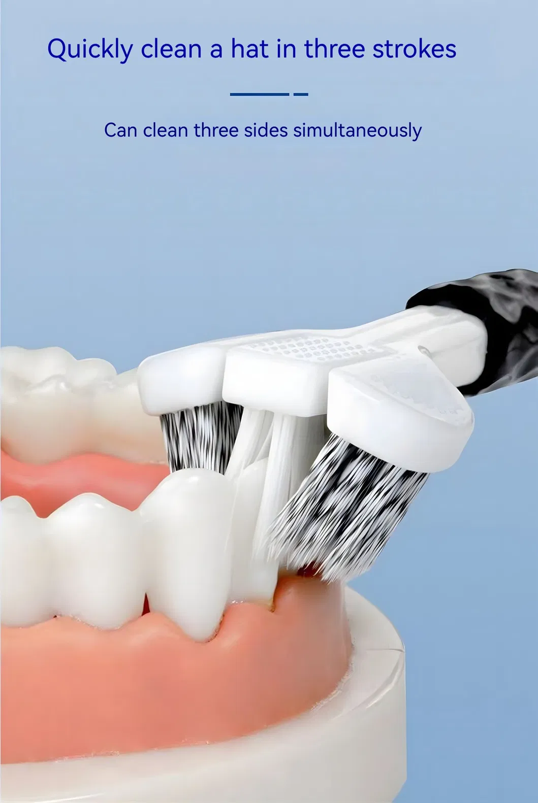 Трехсторонняя чистка посылок Мягкая стоматологическая зубная щетка, трехсторонняя трехмерная зубная щетка 